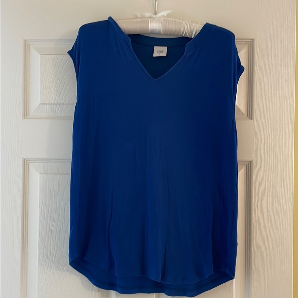 CAbi Blue Notch Top